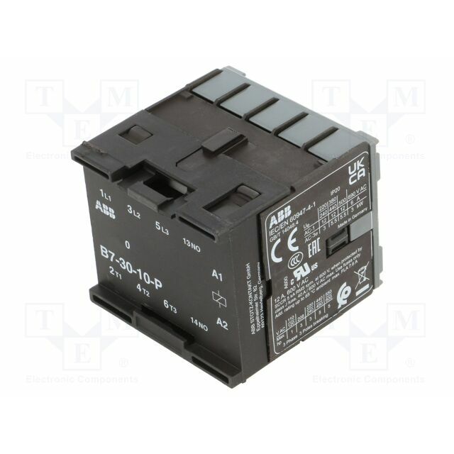 ABB Contactor: 3-pole; NO x3; Auxiliary