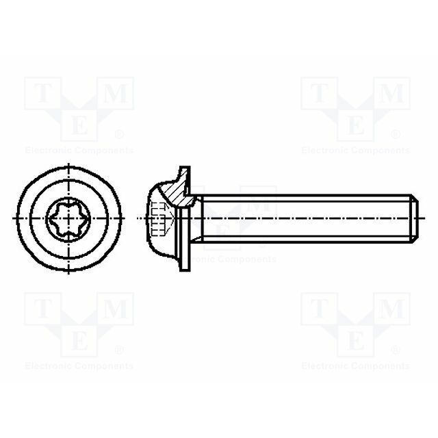 BOSSARD Screw; M5; M5x30; 0.8