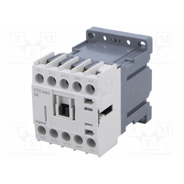 LEGRAND Contactor: 3-pole; NO x3; Auxiliary