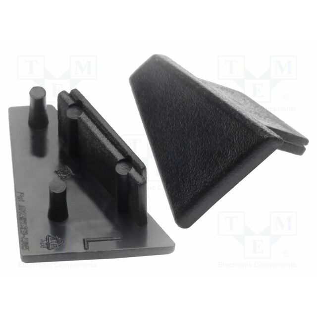 TOPMET Cap for LED profiles; black