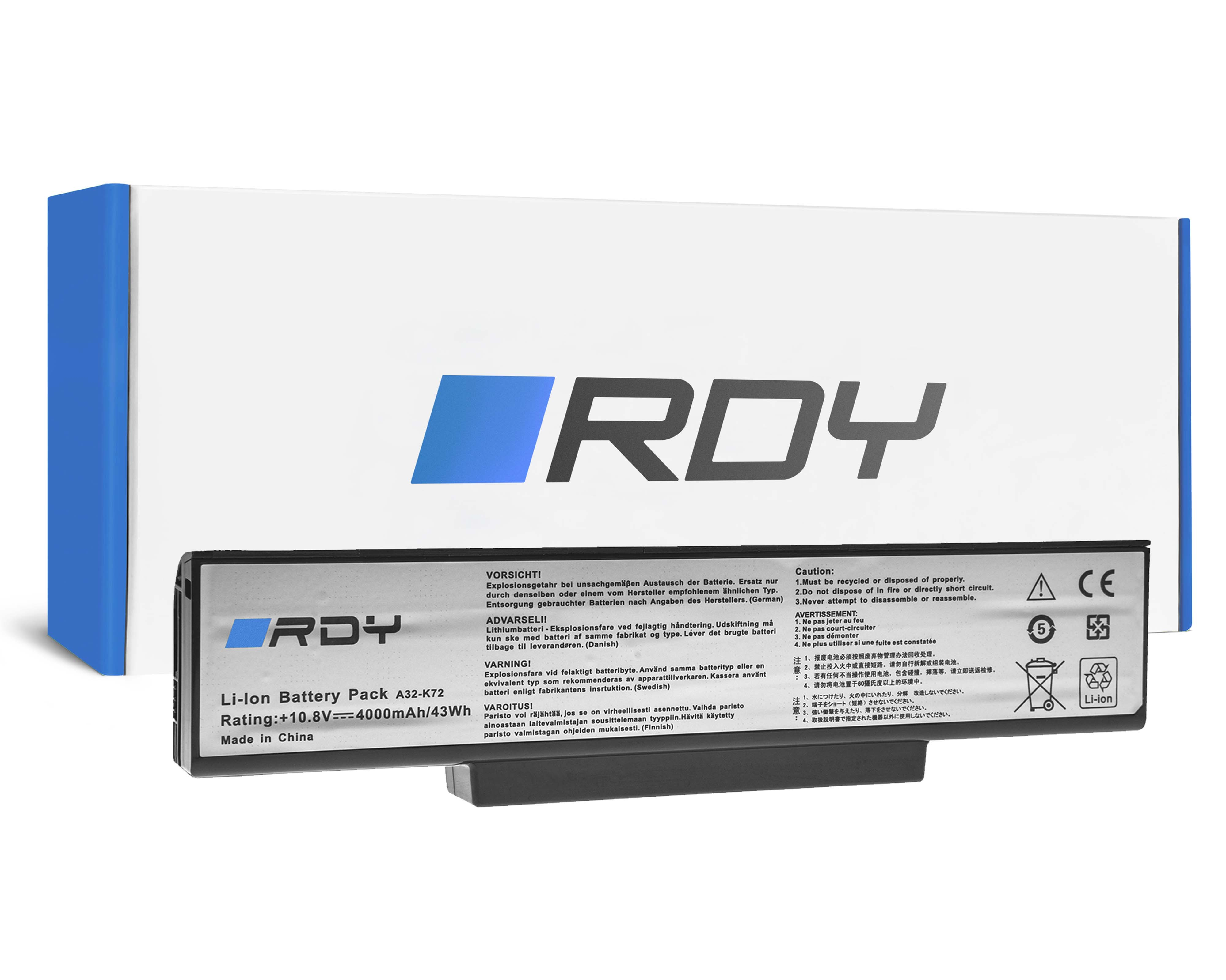 Battery RDY A32-K72 to Asus N71