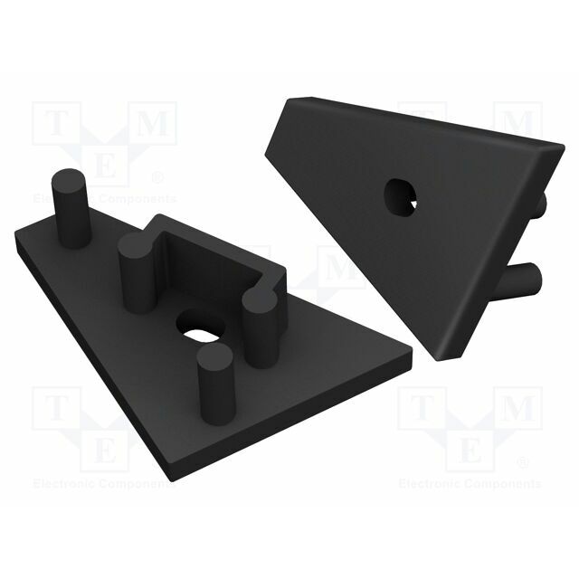 TOPMET Cap for LED profiles; black