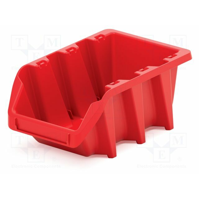 KISTENBERG Container: cuvette; red; long; 160x98x70mm