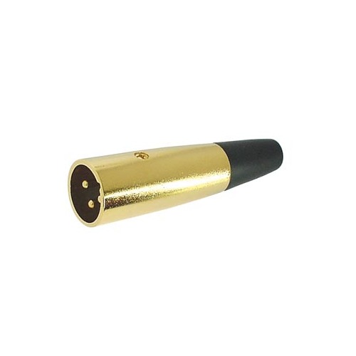 3p male XLR-plug - gold-plated |