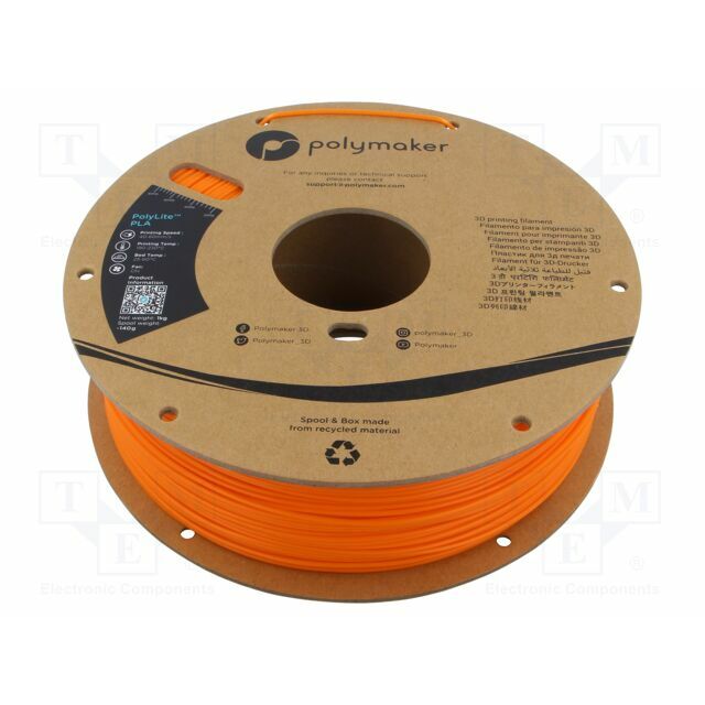 POLYMAKER Filament: PLA; 1.75mm; orange