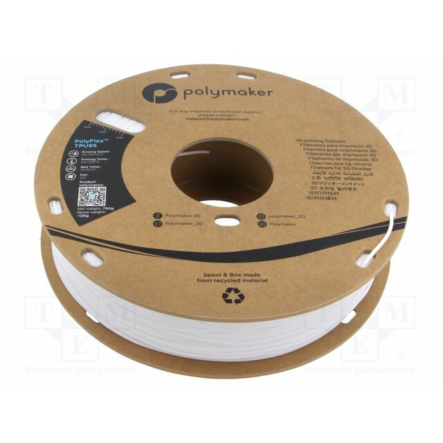 POLYMAKER Filament: TPU-95A; 1.75mm; white