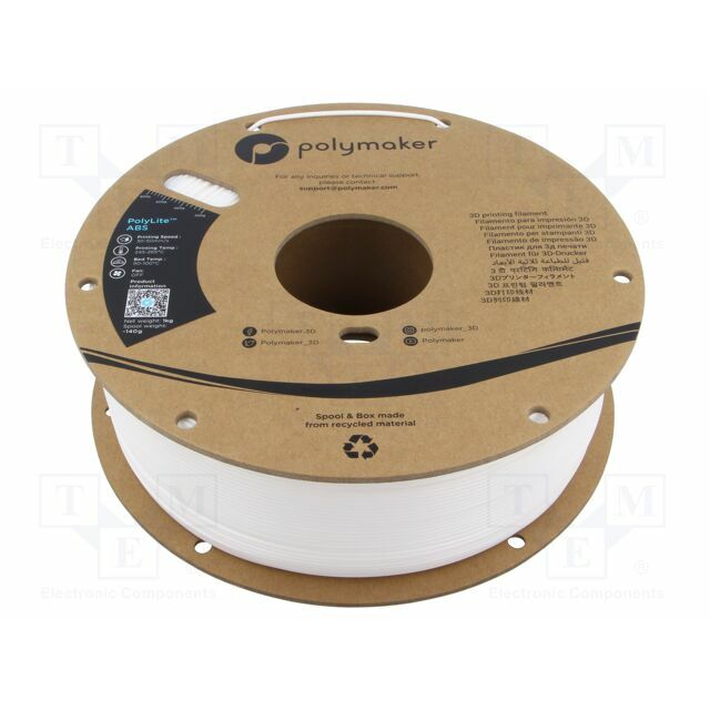 POLYMAKER Filament: ABS; 1.75mm; white
