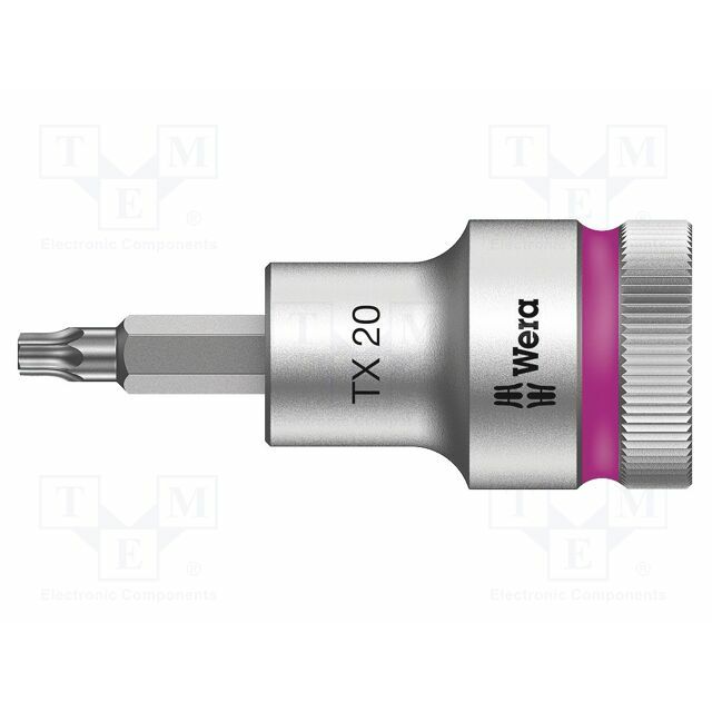Socket: Torx®-bit; TX20; 1/2"; 60mm; Chrom-vanadium