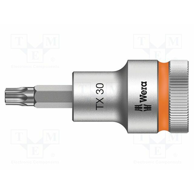 Socket: Torx®-bit; TX30; 1/2"; 60mm; Chrom-vanadium