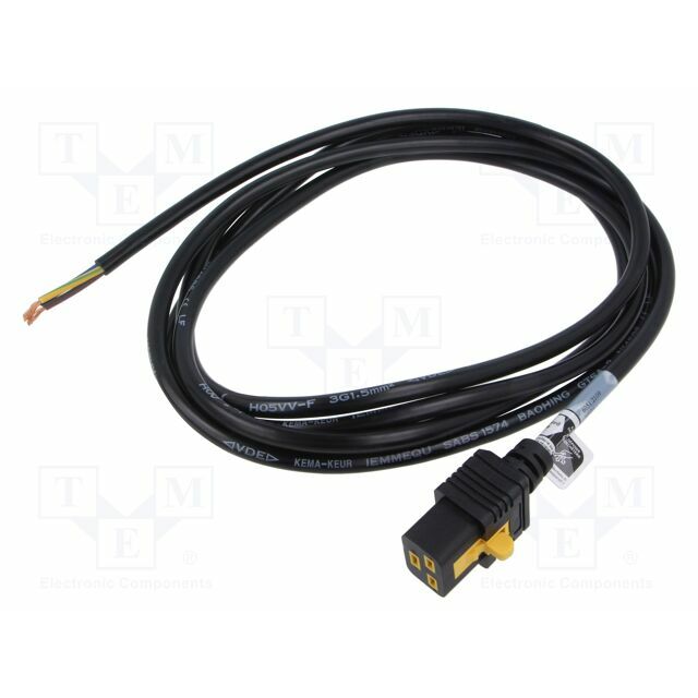 SCHURTER Cable; cable; PVC; 3m; black