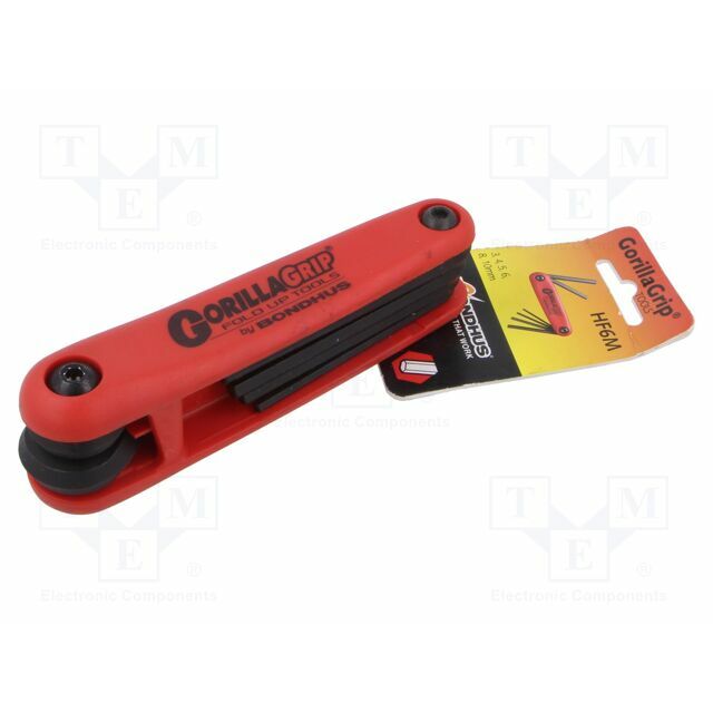 Wrench: hex key-set; GorillaGrip®; 6pcs. |