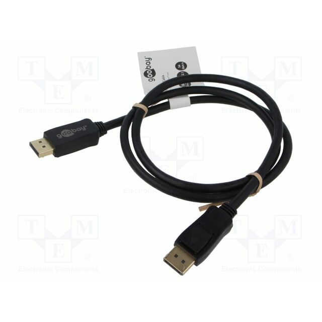 Cable; DisplayPort plug,both sides; PVC