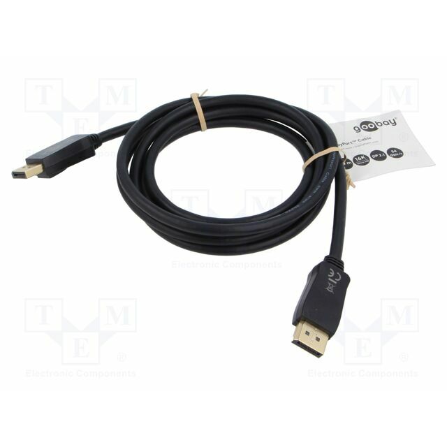 Cable; DisplayPort plug,both sides; PVC