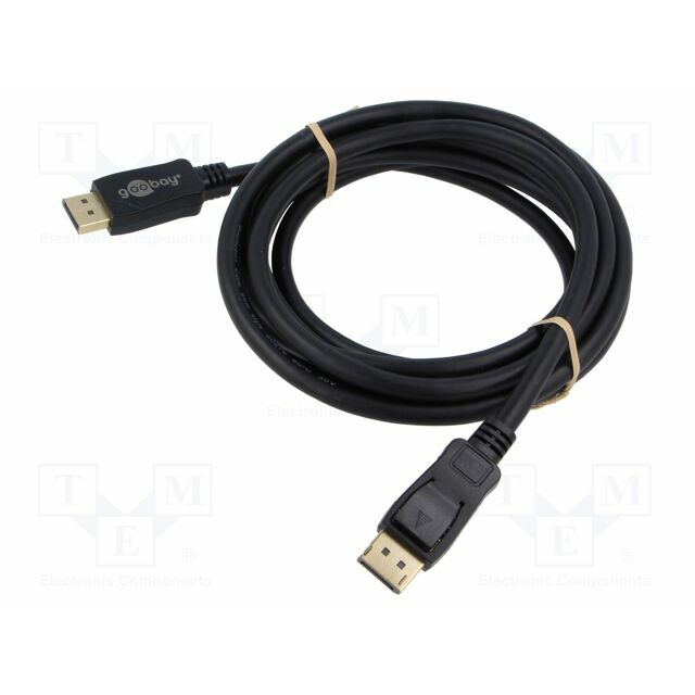 Cable; DisplayPort plug,both sides; PVC