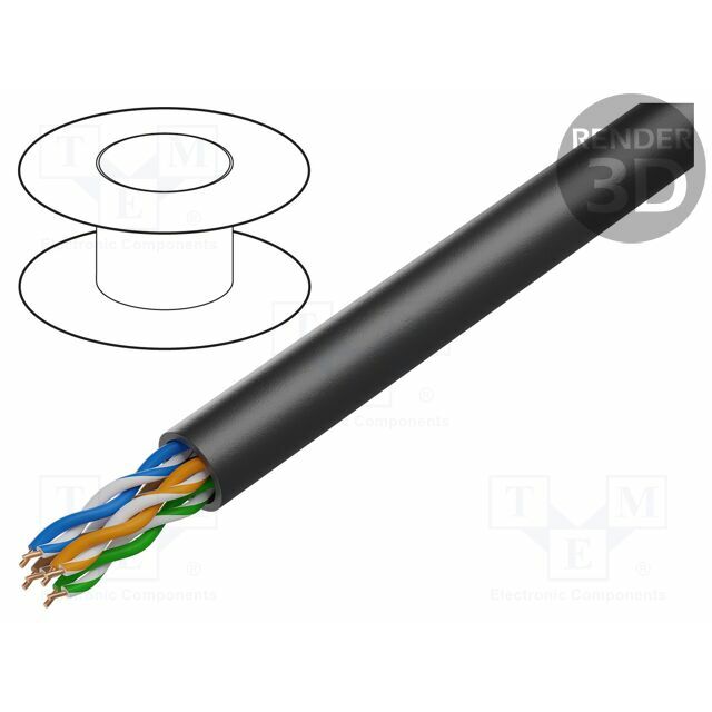 DIGITUS Wire; U/UTP; Cat 5e; 4x2x24AWG