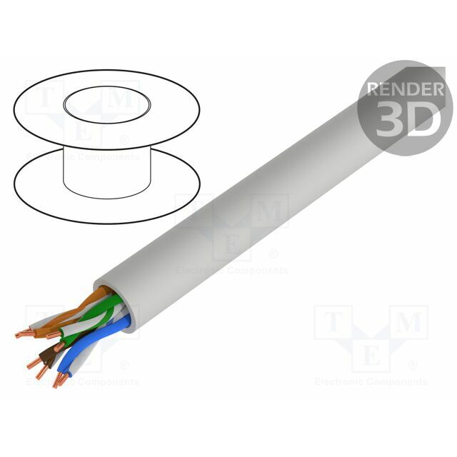 DIGITUS Wire; U/UTP; Cat 5e; 4x2x24AWG