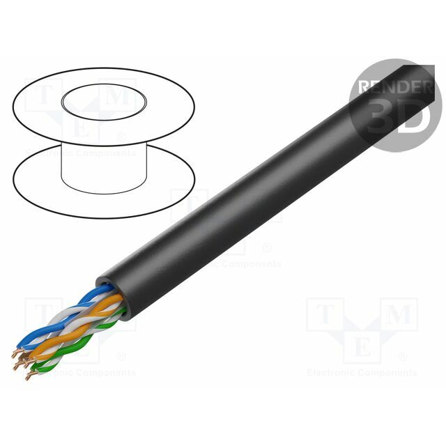 DIGITUS Wire; U/UTP; Cat 6; 4x2x23AWG