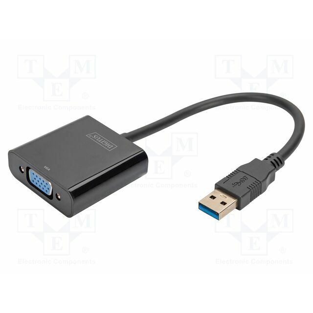 DIGITUS Adapter; USB A plug,VGA
