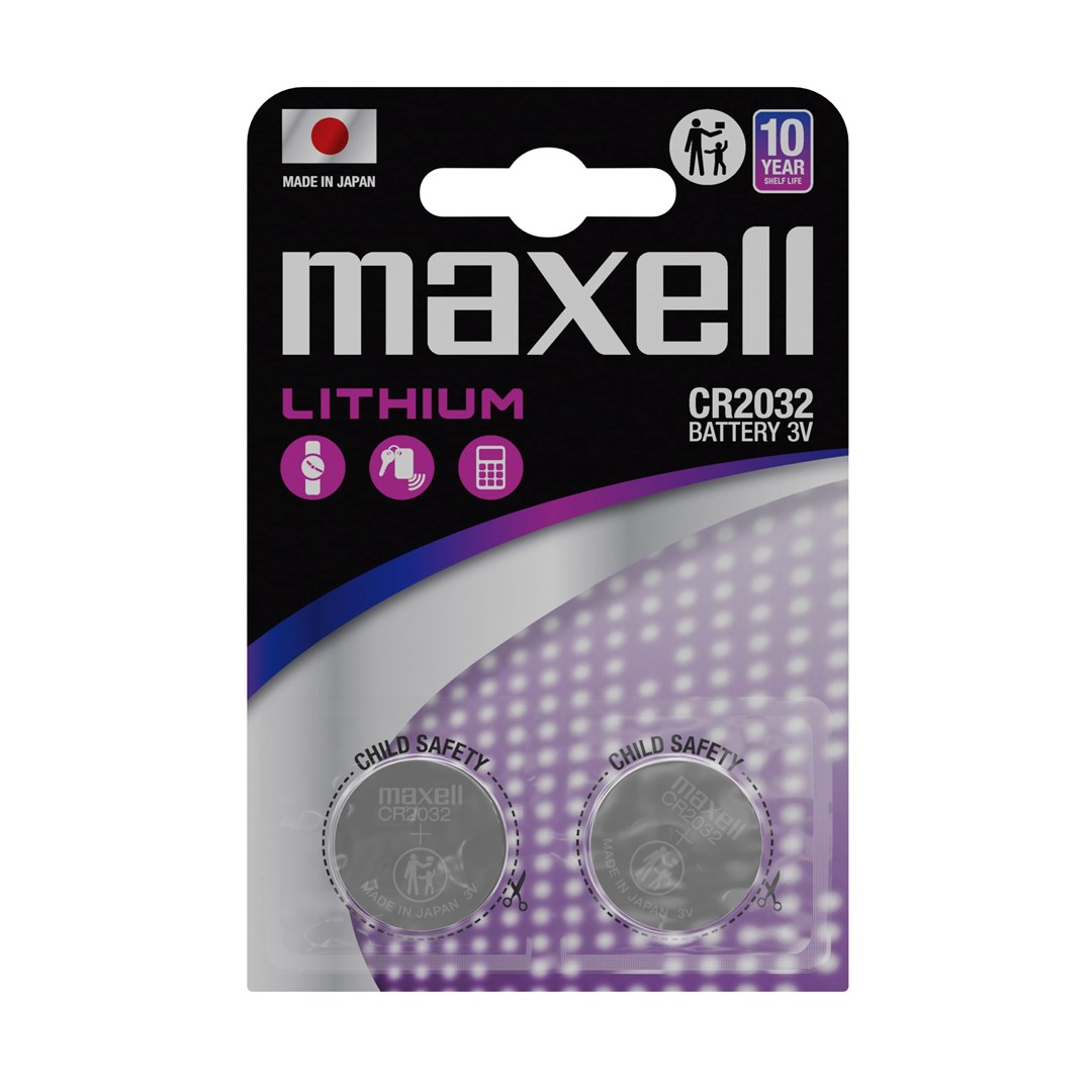 CR2032 baterijas 3V Maxell litija CR2032