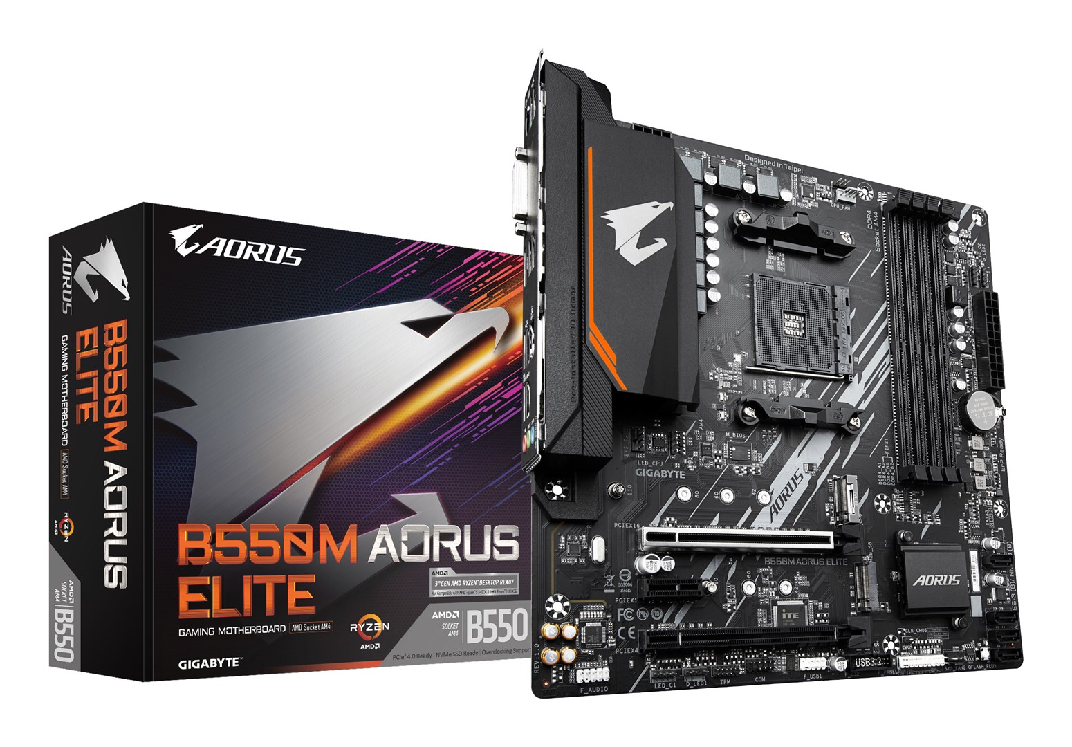Mātesplate GIGABYTE B550M AORUS ELITE micro