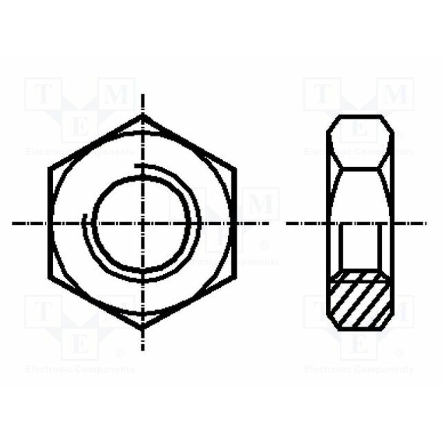 BOSSARD Nut; hexagonal; M10; 1.5