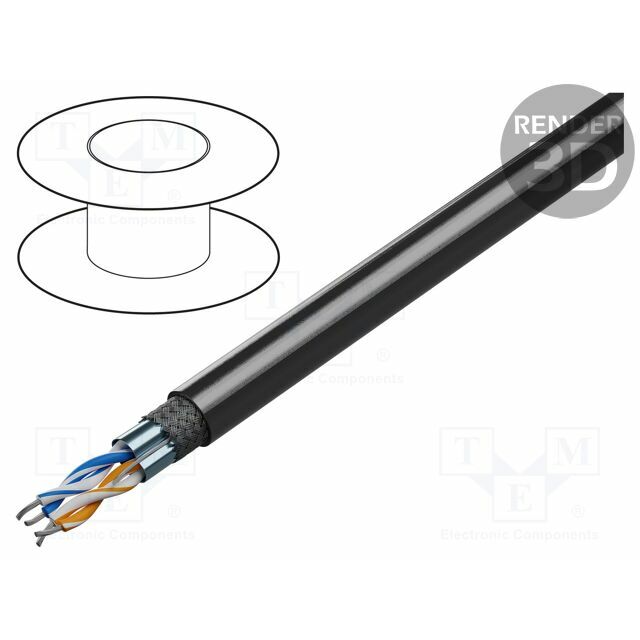 BELDEN Wire; 1x3x22AWG; stranded; Cu; Insulation: