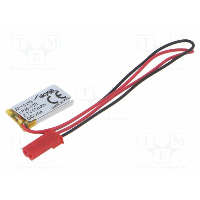 AKYGA BATTERY Re-battery: Li-Po; 50mAh; 3