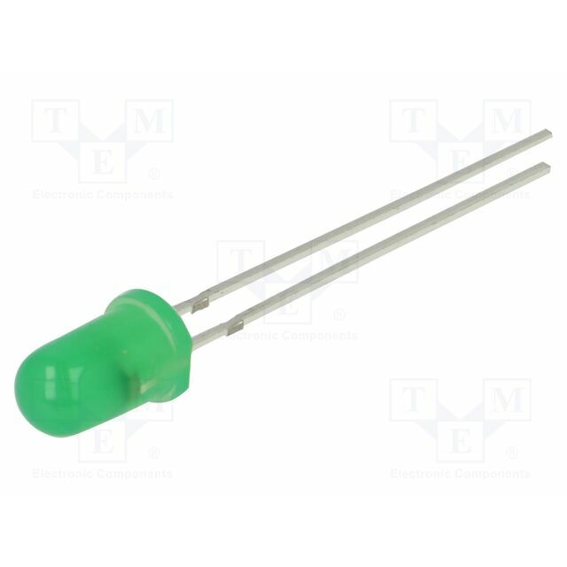 OPTOSUPPLY LED; green; 5mm; 150mcd; 60°