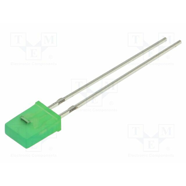 OPTOSUPPLY LED; green; rectangular; 7x5x2mm; bipolar