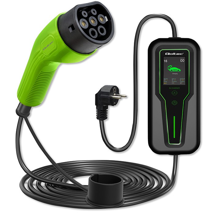 Qoltec Mobile EV Car Charger Adjustable