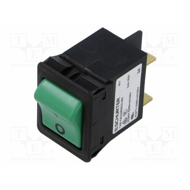 SCHURTER Circuit breaker; Urated: 240VAC; 60VDC