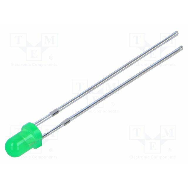 BRIGHTEK (EUROPE) LED; green; 3mm; 70÷200mcd