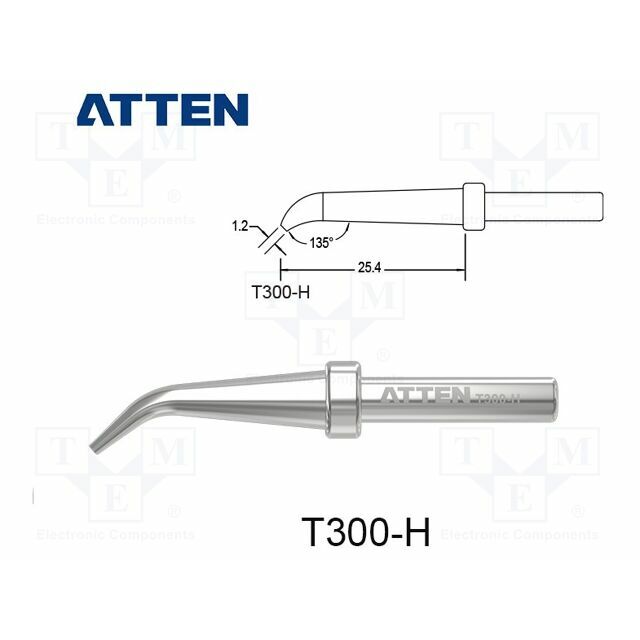 ATTEN Tip; flat,bent; 1.2mm