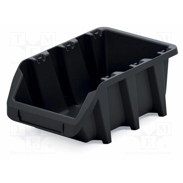 KISTENBERG Container: cuvette; black; long; 198x118x84mm