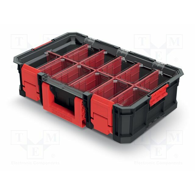 KISTENBERG Container: cuvette; with partitions; black