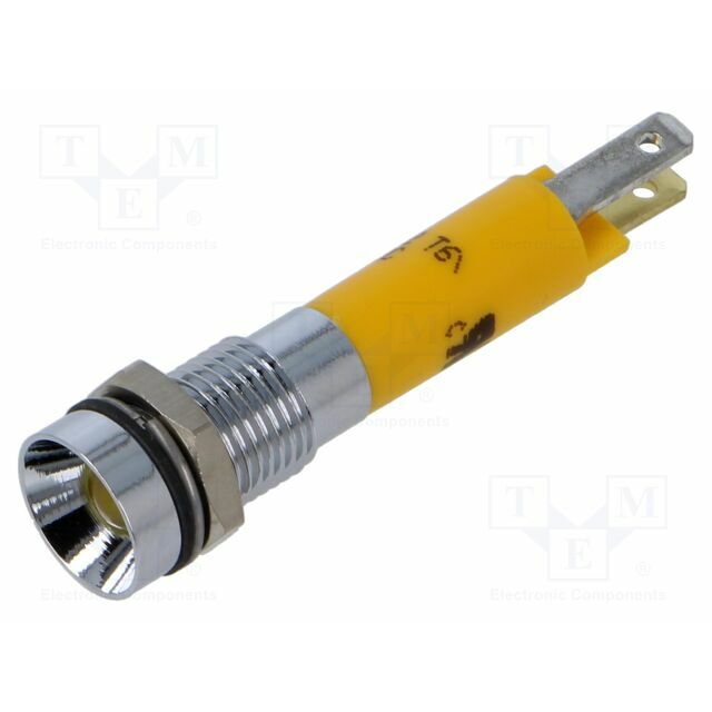 EAO Indicator: LED; recessed; yellow; 24VDC