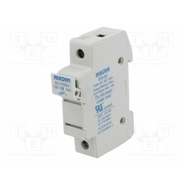 NIKDIM LTD Fuse holder; 10x38mm; for