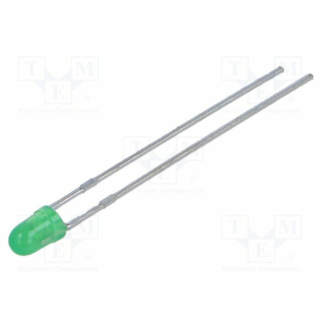 LUMEX LED; green; 3mm; 40mcd; 60°