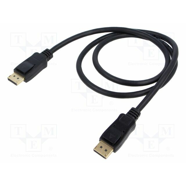 Cable; DisplayPort plug,both sides; PVC