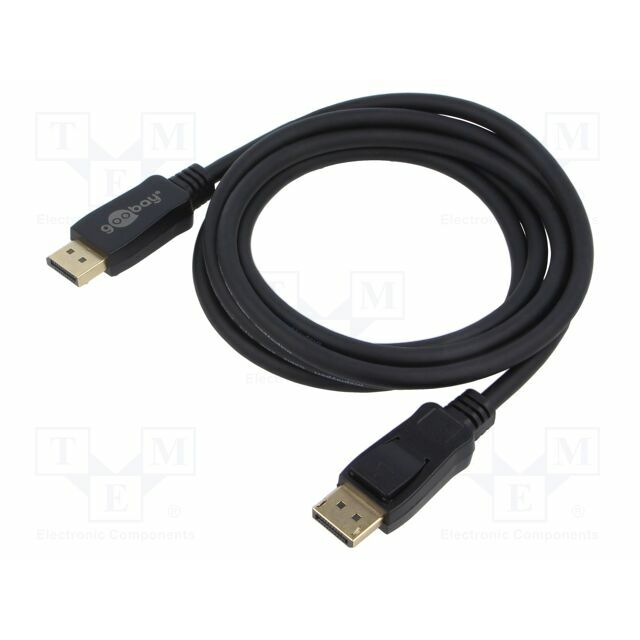 Cable; DisplayPort plug,both sides; PVC