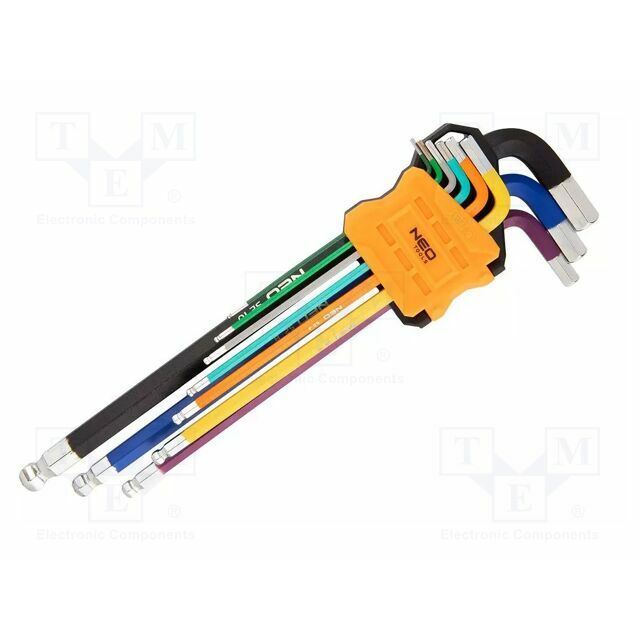 NEO TOOLS Wrench: hex key-set; spherical