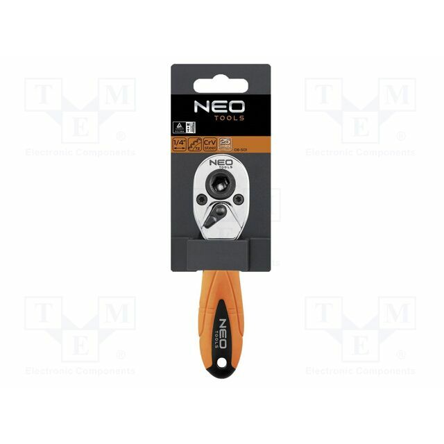 NEO TOOLS Wrench: rattle; 1/4"; with