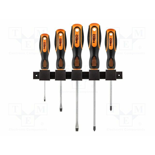 NEO TOOLS Screwdriver: universal-set; Phillips,slot