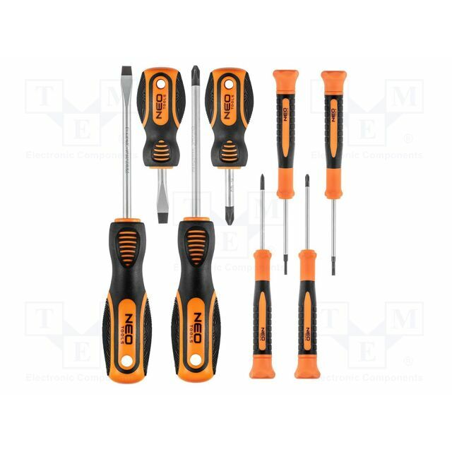 NEO TOOLS Screwdriver: universal-set; Phillips,slot