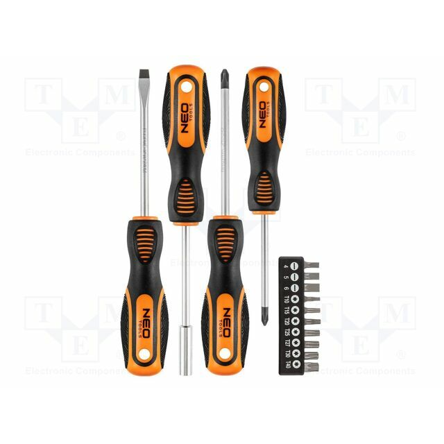 NEO TOOLS Screwdriver: universal-set; Phillips,slot