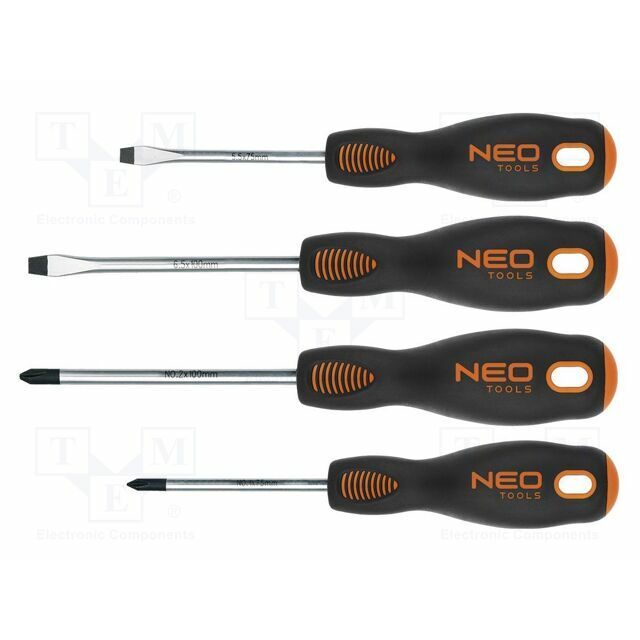 NEO TOOLS Screwdriver: universal-set; Phillips,slot