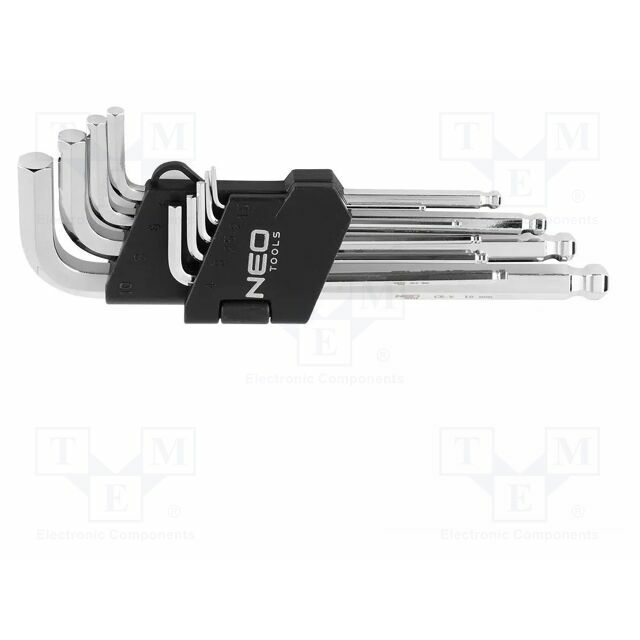 NEO TOOLS Wrench: hex key-set; spherical