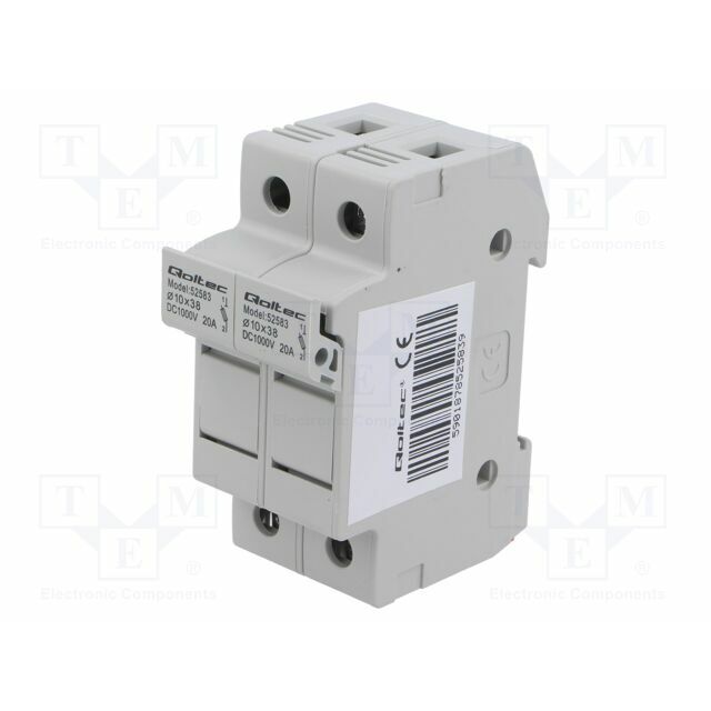 QOLTEC Fuse holder; 10x38mm; for DIN