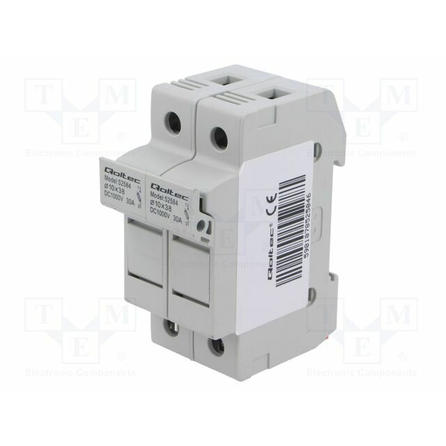 QOLTEC Fuse holder; 10x38mm; for DIN