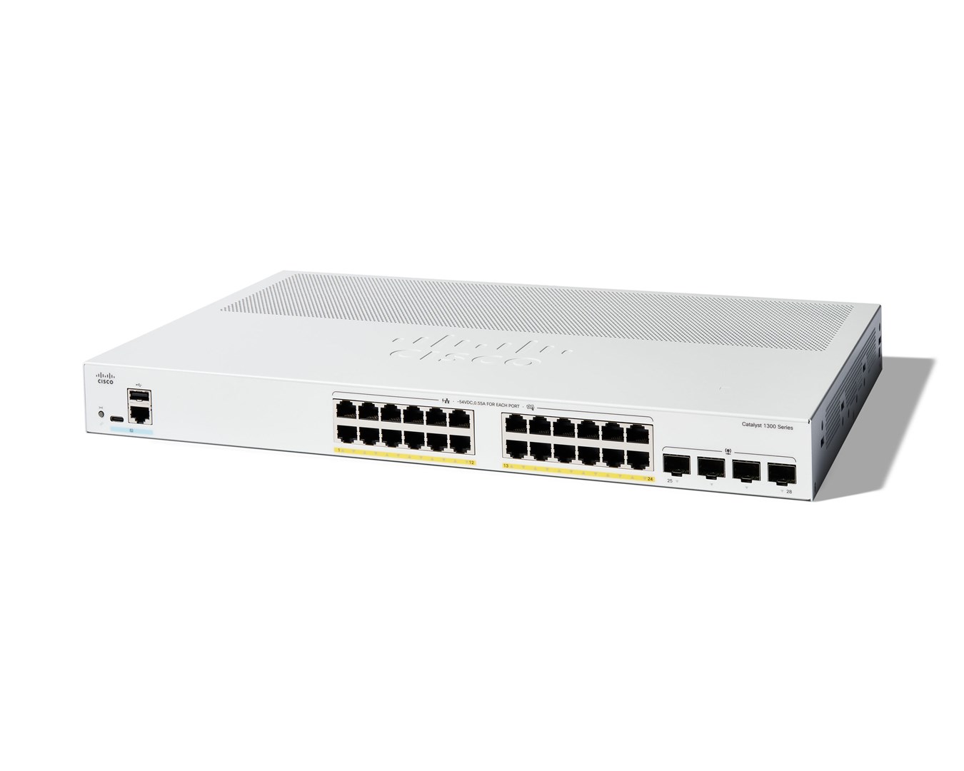 Cisco Catalyst 1300-24P-4G pārvaldāms slēdzis, 24